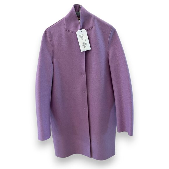 Harris Wharf London Pressed Wool Cocoon Coat, IT40 (US4), Lilac, NWT - Picture 4 of 6